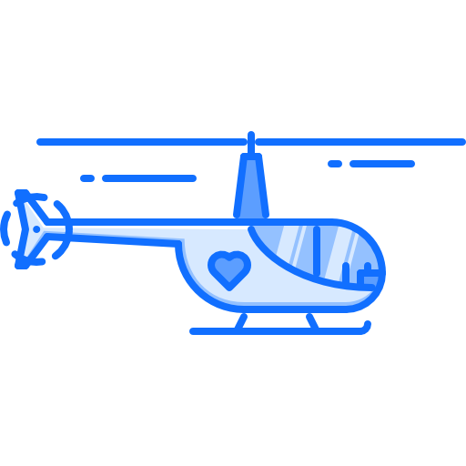 helicóptero Coloring Blue Ícone