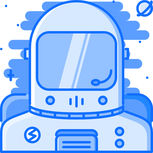 astronauta Coloring Blue ikona