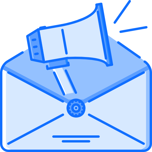 mail Coloring Blue icon
