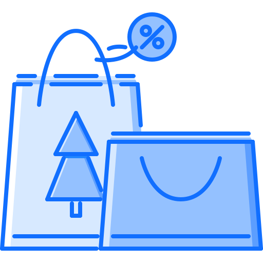 Shopping bag Coloring Blue icon