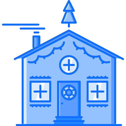 huis Coloring Blue icoon