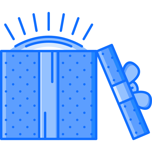 Gift Coloring Blue icon