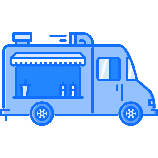 ciężarówka z żywnością Coloring Blue ikona