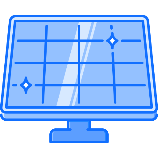Solar panel Coloring Blue icon