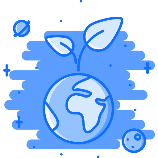planeet Coloring Blue icoon