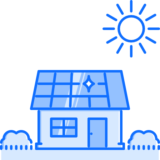 casa solar Coloring Blue icono