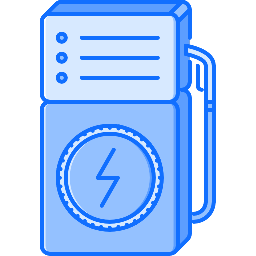 Electric station Coloring Blue icon