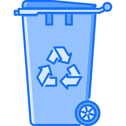 Recycling bin Coloring Blue icon