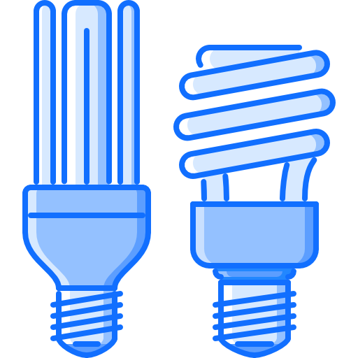 Eco bulb Coloring Blue icon