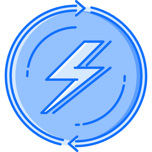 energia rinnovabile Coloring Blue icona