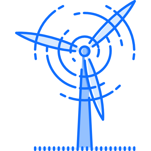 moulin à vent Coloring Blue Icône