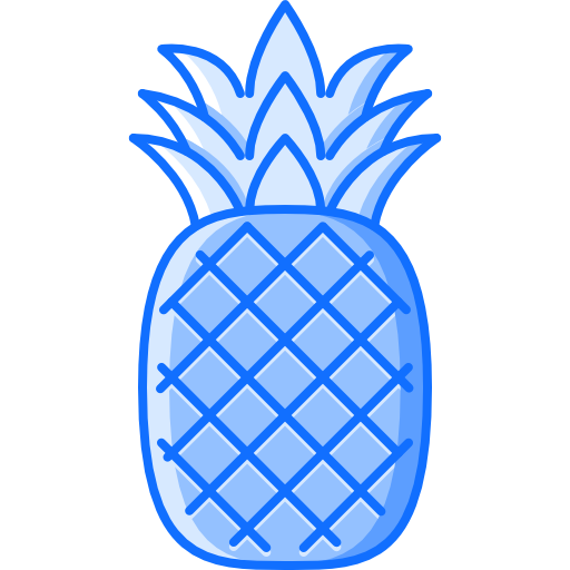 ananas Coloring Blue icoon