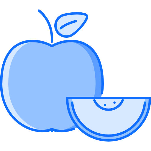 Apple Coloring Blue icon