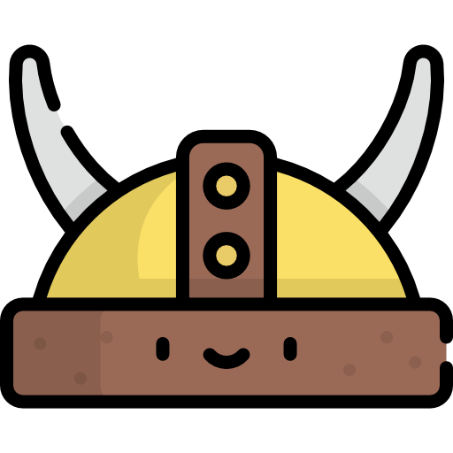 Viking helmet Kawaii Lineal color icon
