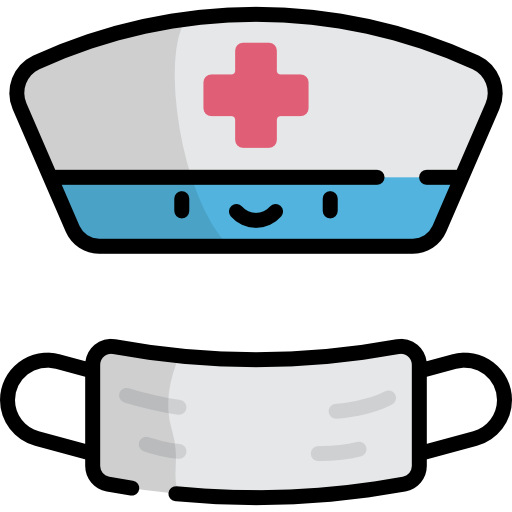 pielęgniarka Kawaii Lineal color ikona