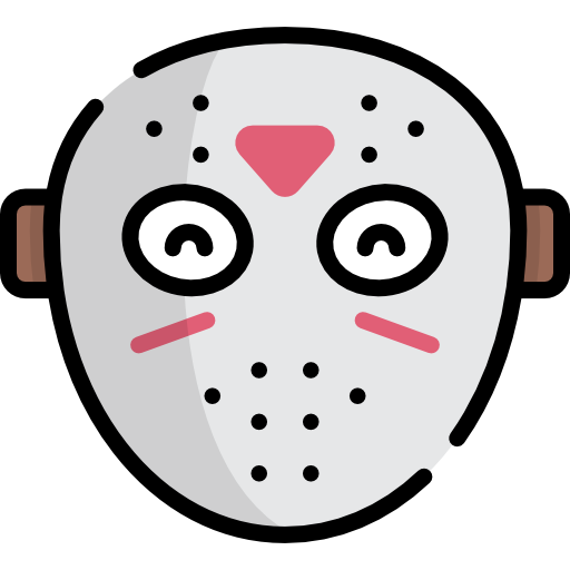 masque de hockey Kawaii Lineal color Icône