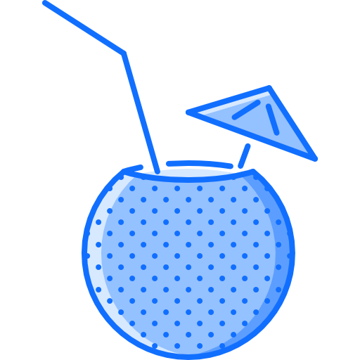 kokosnoot Coloring Blue icoon