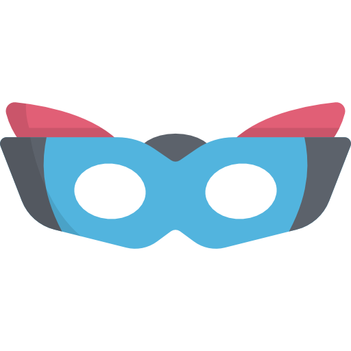 masque pour les yeux Kawaii Flat Icône