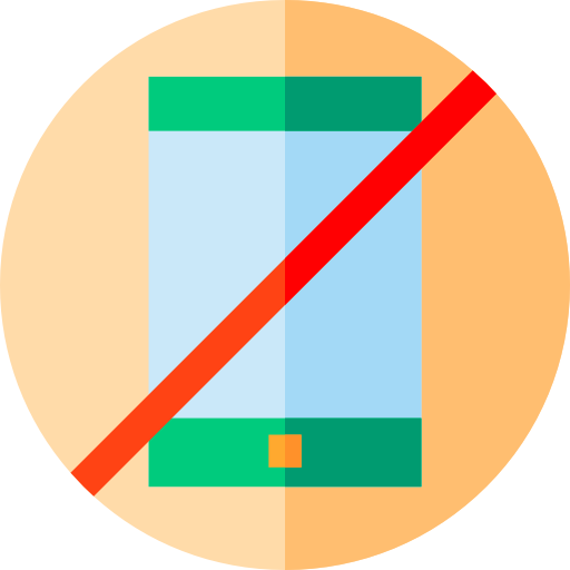 No phone Basic Straight Flat icon