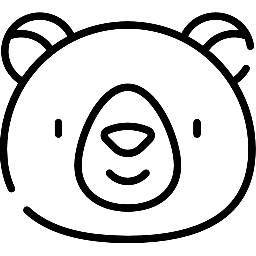 orso Kawaii Lineal icona