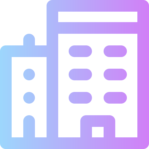 Apartment Super Basic Rounded Gradient icon