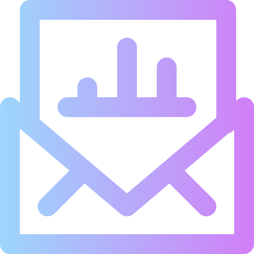 e-mail marketing Super Basic Rounded Gradient icon