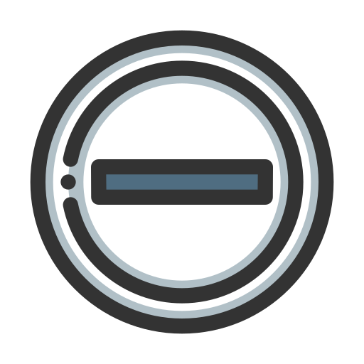 Minus button Generic Outline Color icon