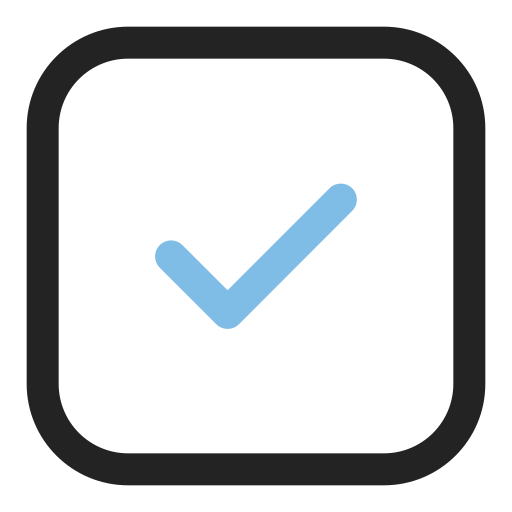 Check mark Generic Outline Color icon
