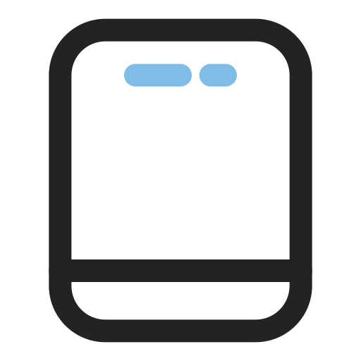 Mobile Generic Outline Color icon