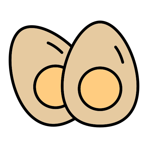 삶은 달걀 Generic Outline Color icon