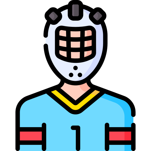 un joueur de hockey Special Lineal color Icône