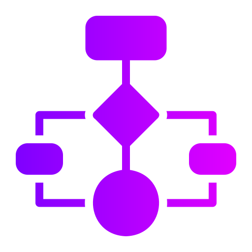 diagramma di flusso Generic Flat Gradient icona