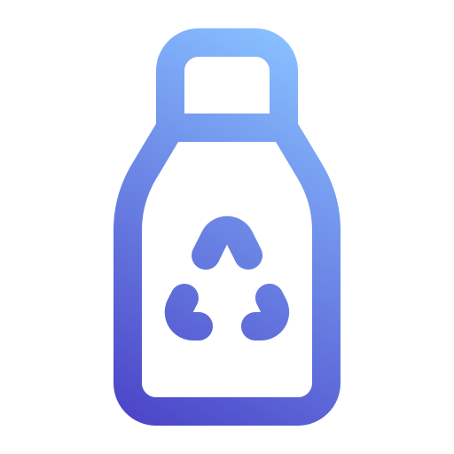 butelka z recyklingu Generic Gradient ikona