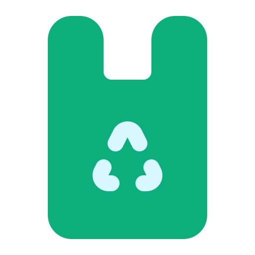 Переработанный пластиковый пакет Generic Flat иконка