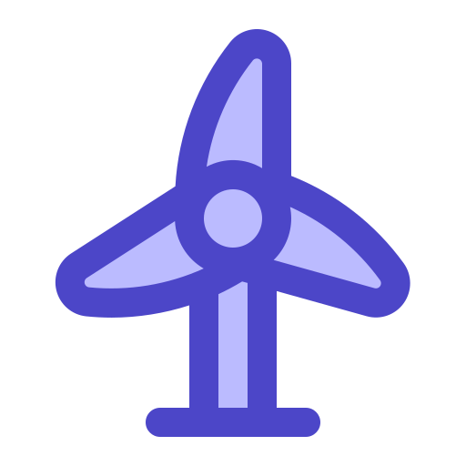 Wind energy Generic Blue icon
