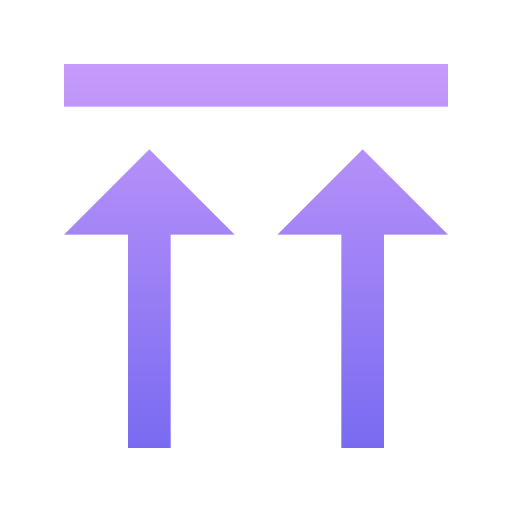 bovenste uitlijning Generic Gradient icoon