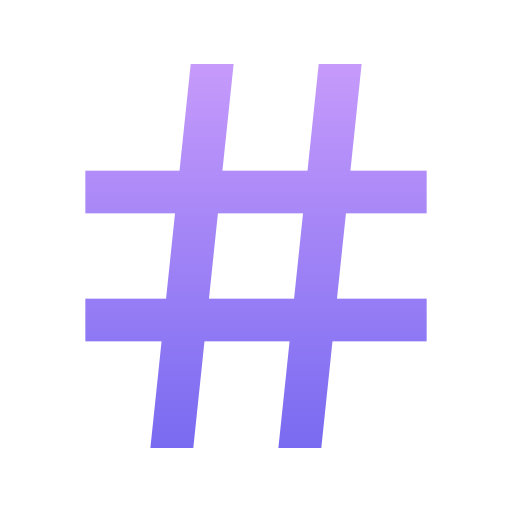 hashtag Generic Gradient ikona