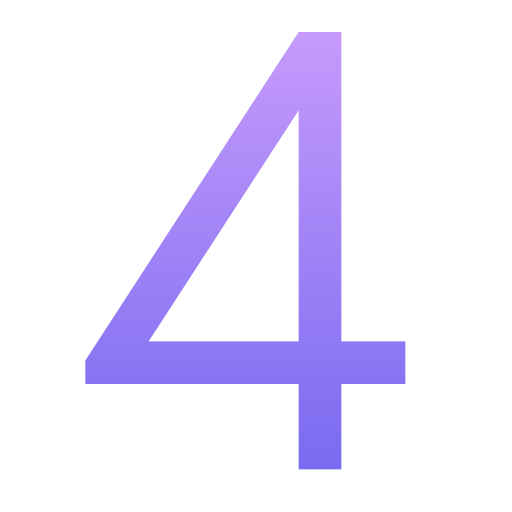 Number 4 Generic Gradient icon