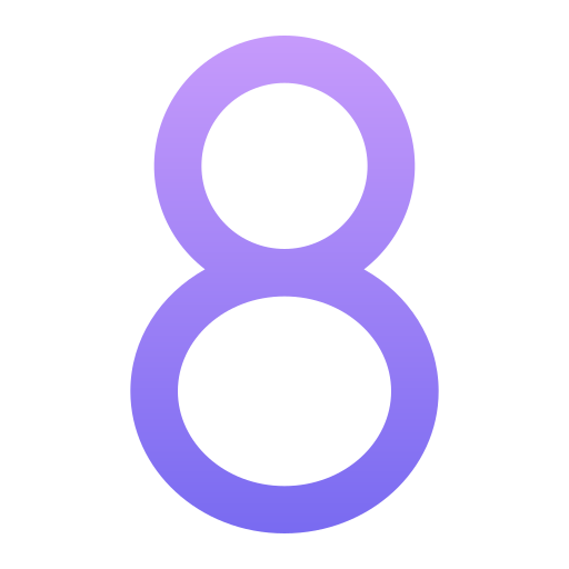 Number 8 Generic Gradient icon