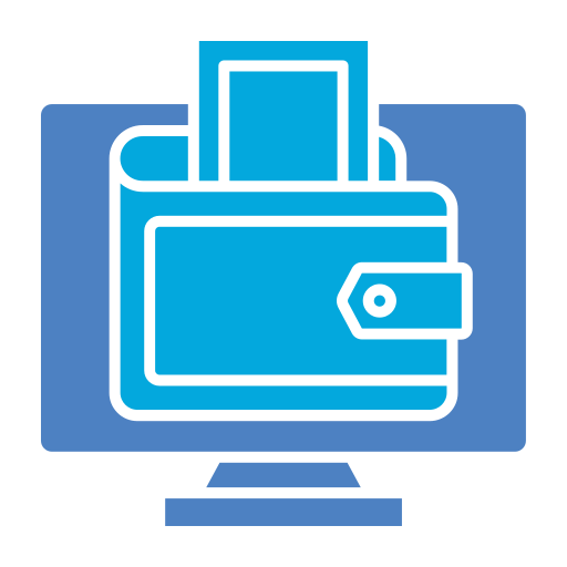 digitale portemonnee Generic Blue icoon