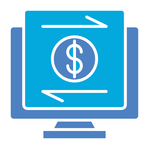 Online transfer Generic Blue icon