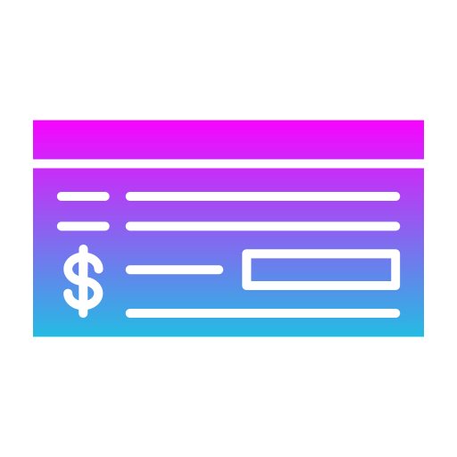 Cheque Generic Flat Gradient icon