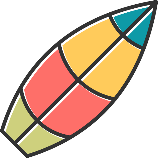 서핑 보드 Generic Color Omission icon