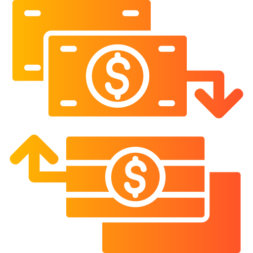 geld wisselen Generic Flat Gradient icoon