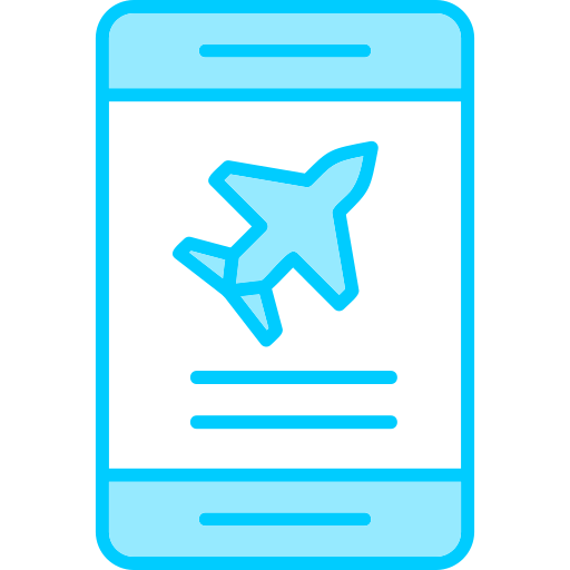 Plane ticket Generic Blue icon