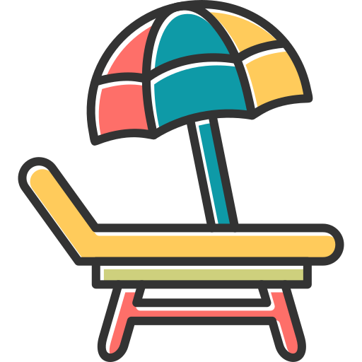silla de playa Generic Color Omission icono