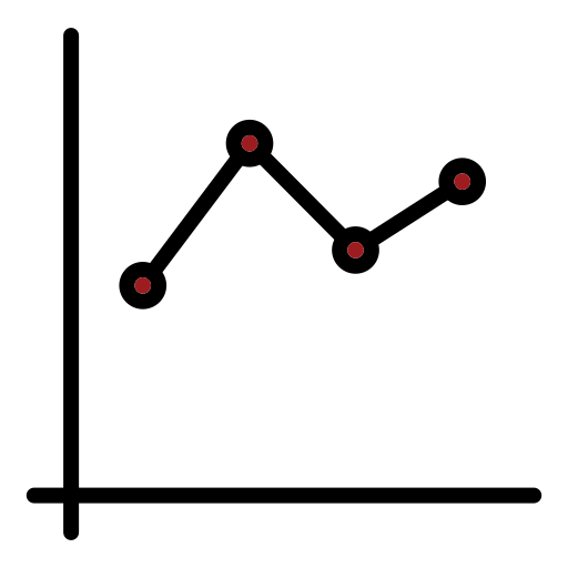 折れ線グラフ Generic Outline Color icon