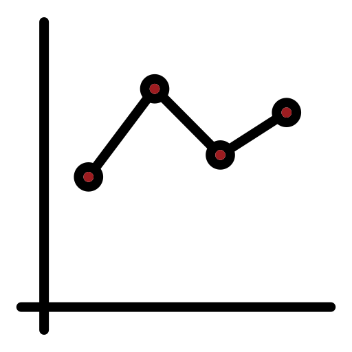 라인 차트 Generic Outline Color icon