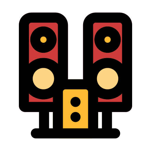 音響システム Generic Outline Color icon