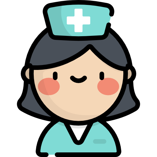 enfermera Kawaii Lineal color icono